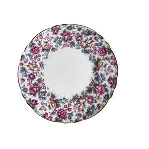 Royal Victoria Fine Bone China Springtime 8.25" Gold Trim Salad Plate